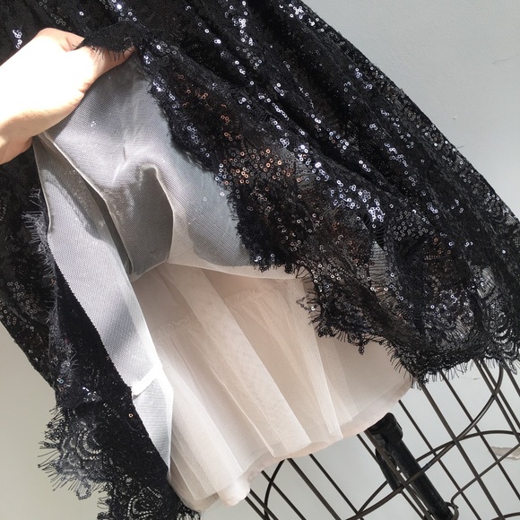 BB DAKOTA black sequin lace party dress. - Picture 7 of 8